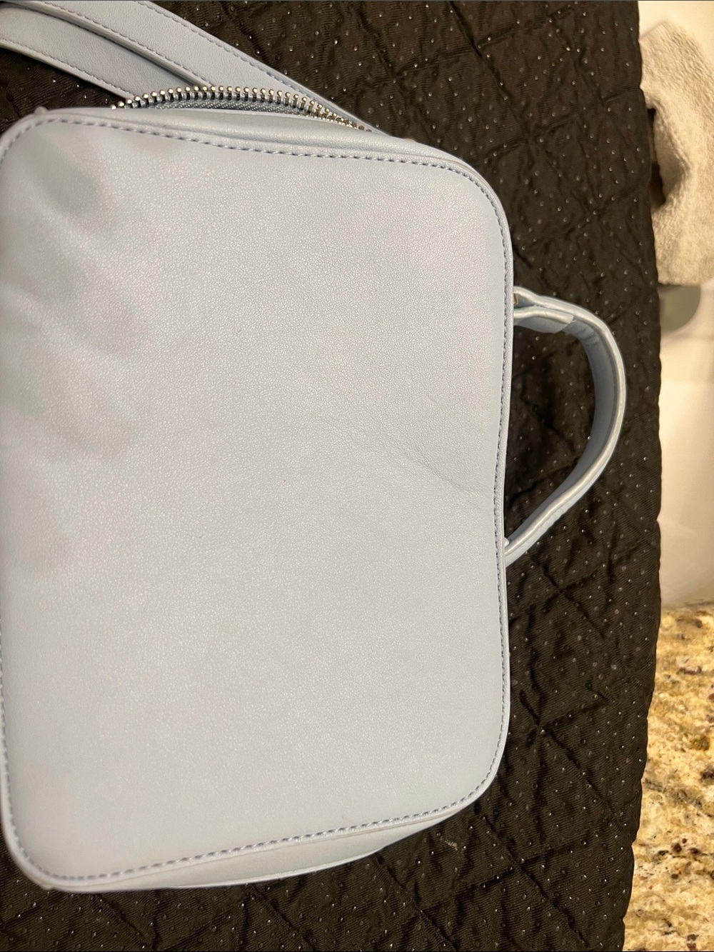 Title: Forever 21 Light Blue Structured Crossbody Bag Top Handle Purse